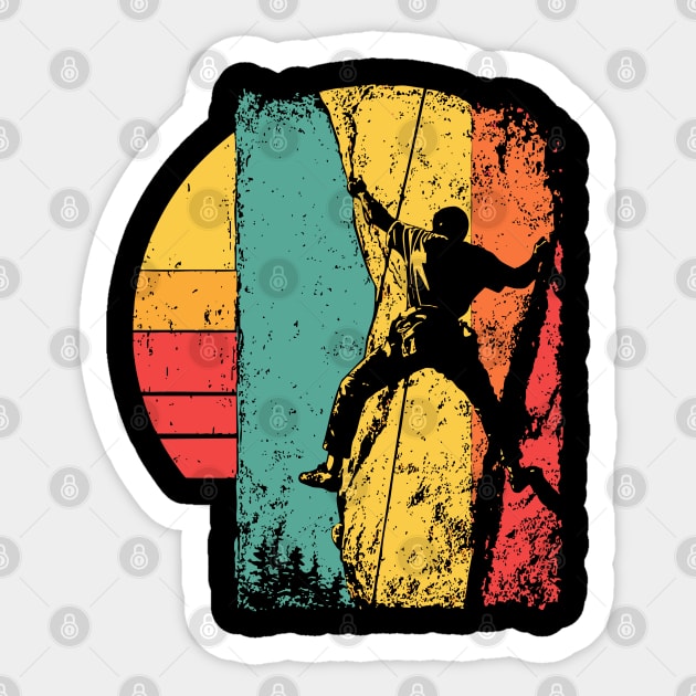 Retro Rock Climber Adventure Pop Art Sticker by TuncGK
